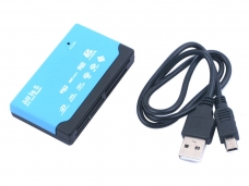 All in 1 USB 2.0 Multi Card Reader XD/MMC/MS/SDHC-Blue